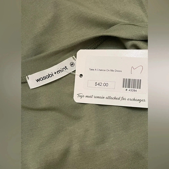 Wasabi + Mint Green “Take a Chance On Me” short sleeve t-shirt dress. New Medium - Picture 4 of 5